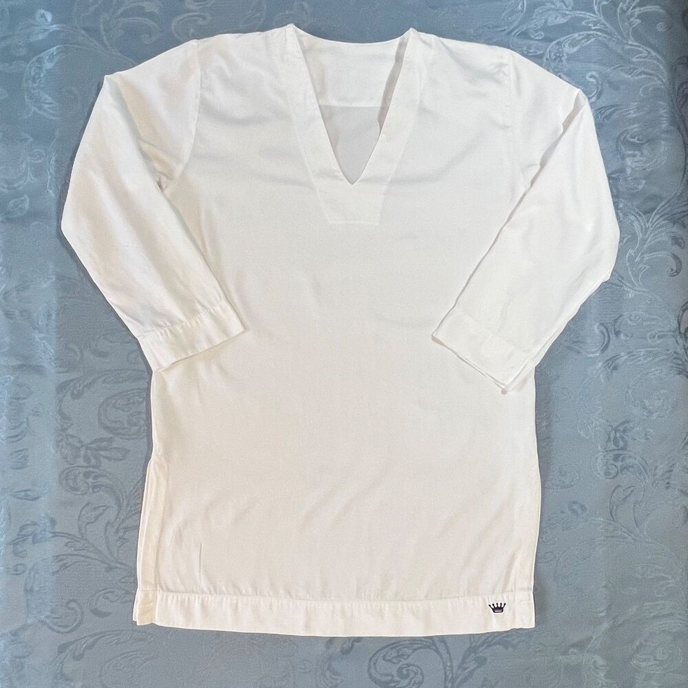 Royal Highnies White Pima Cotton Nightshirt Size M 400 Thread Count Made in USA